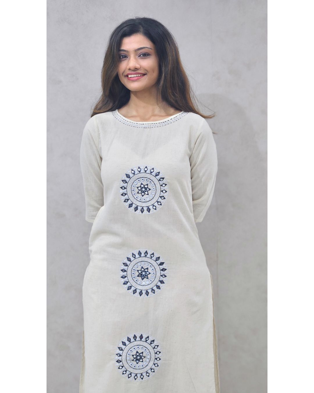 Flex Cotton Embroidered Kurta Set