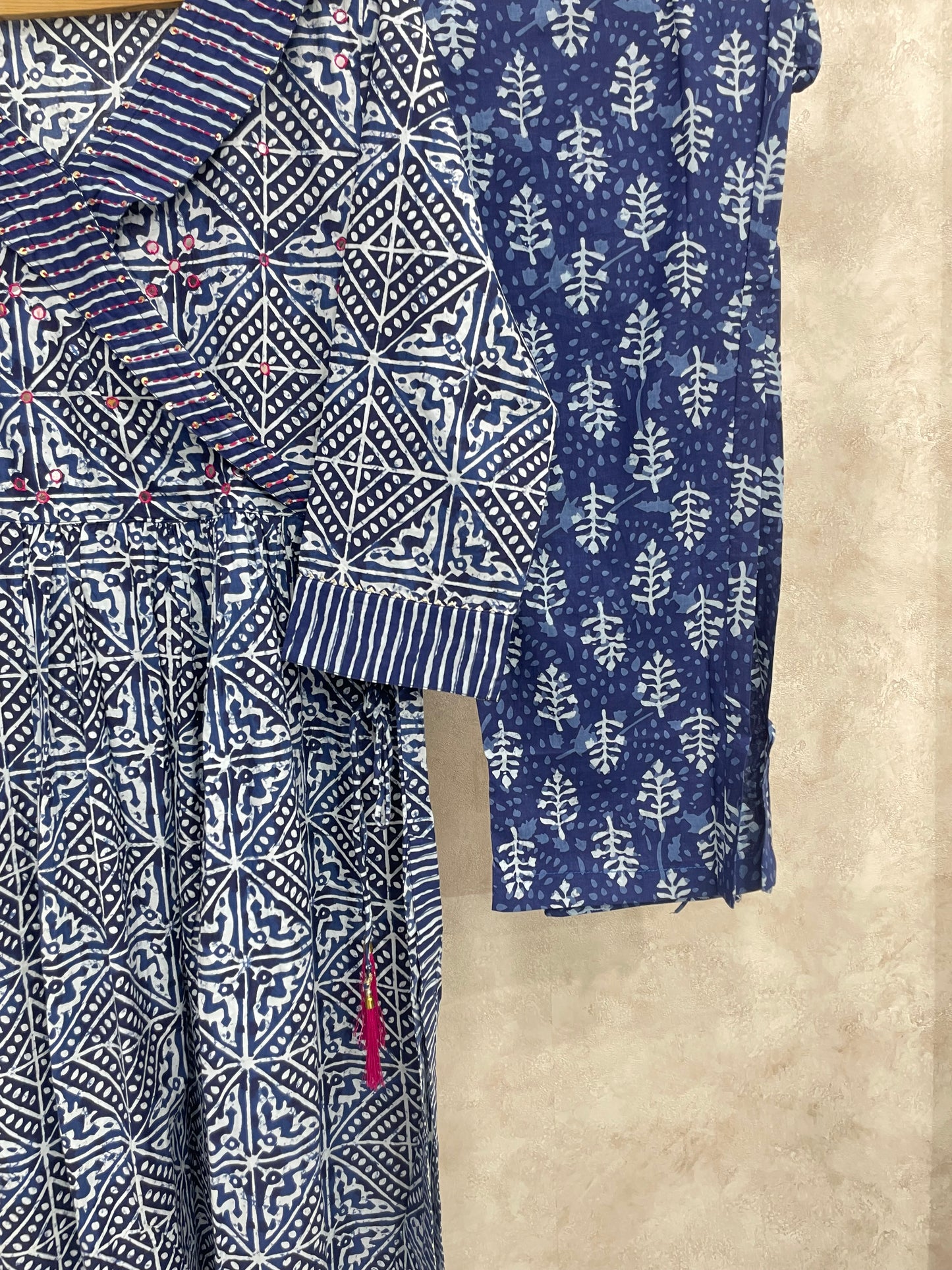 Deep Blue Angarakha Kurta Set