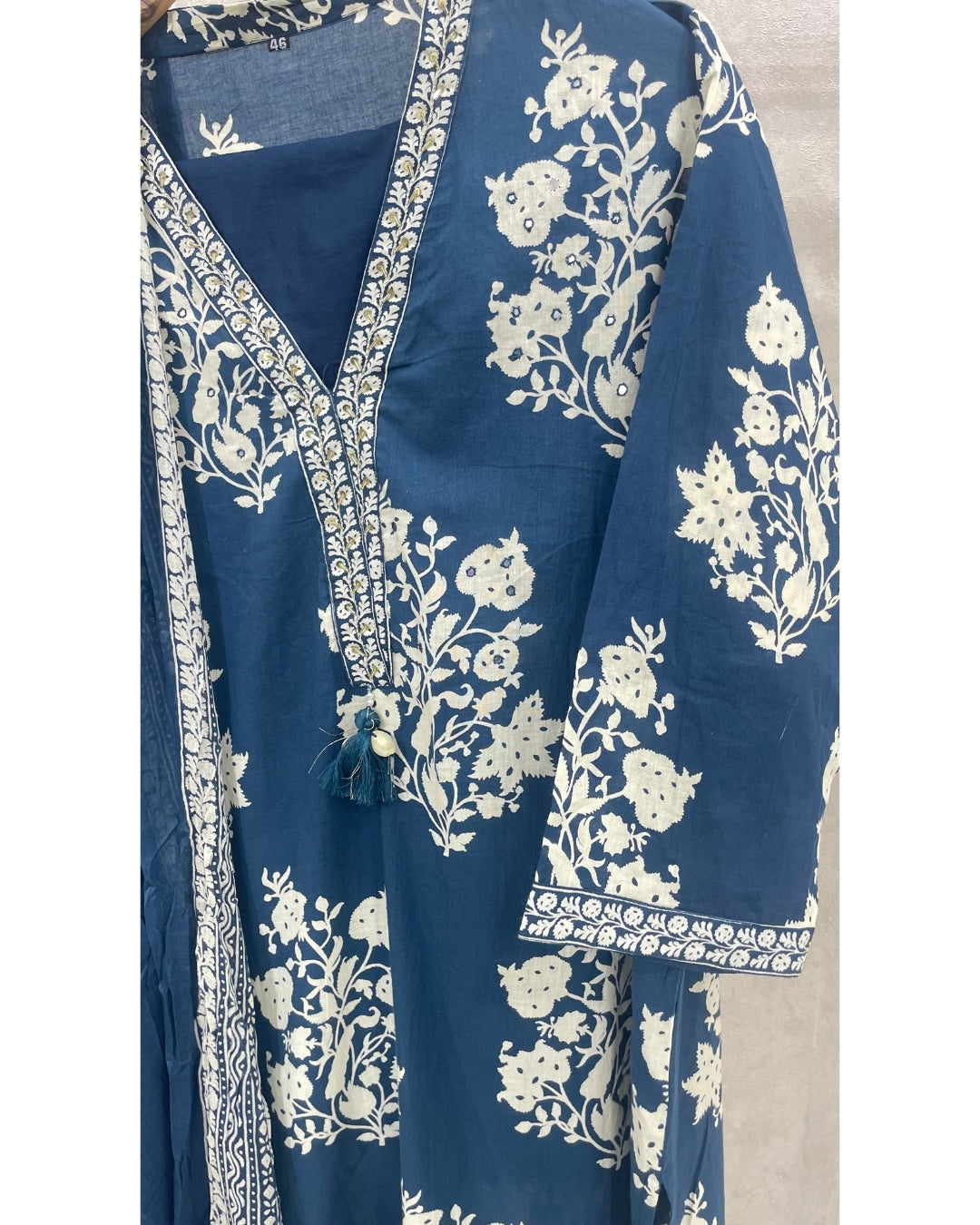 Indigo Blue Pure Cotton Kurta Set