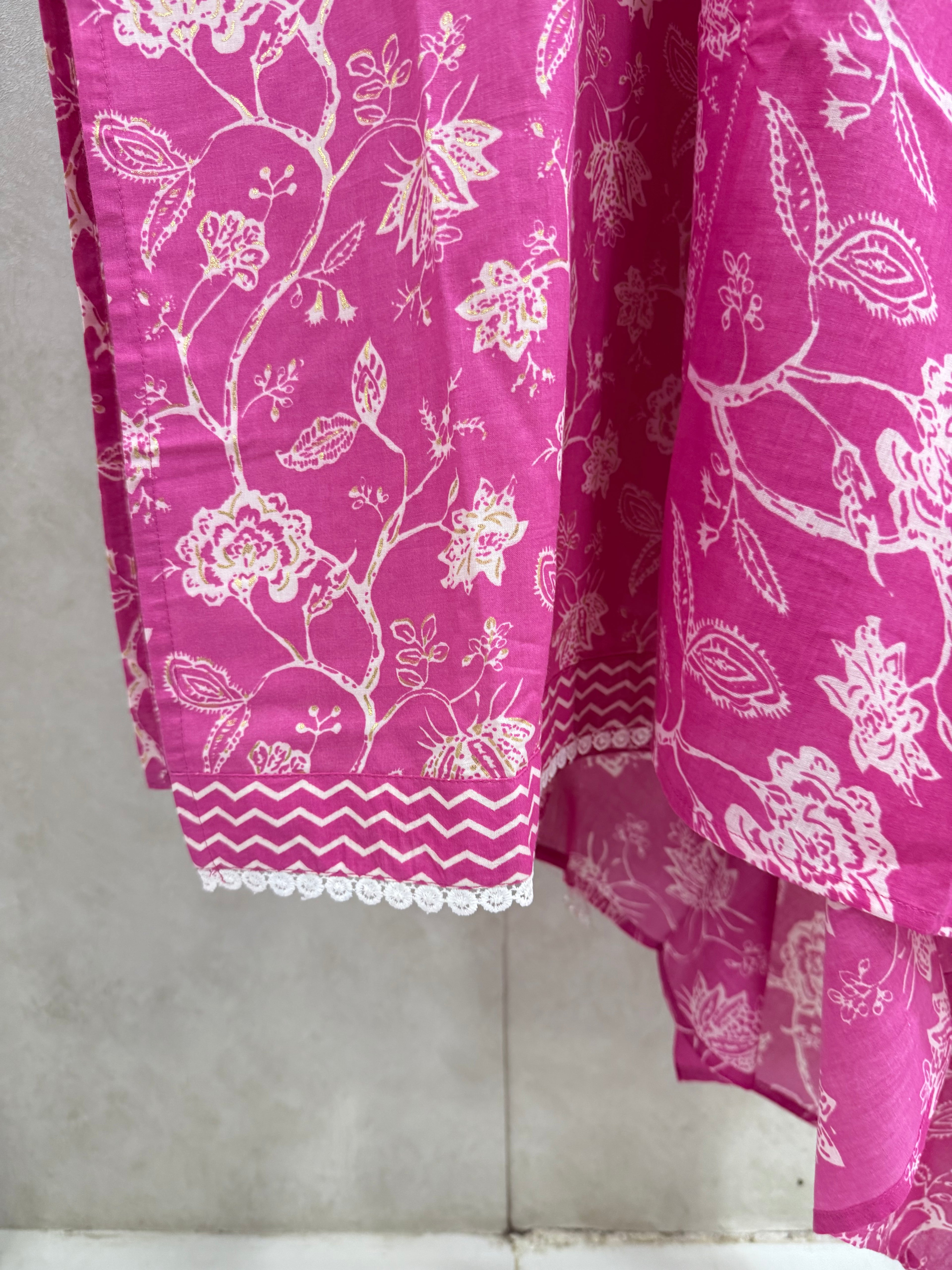 Barbie Pink Cotton Kurta Set
