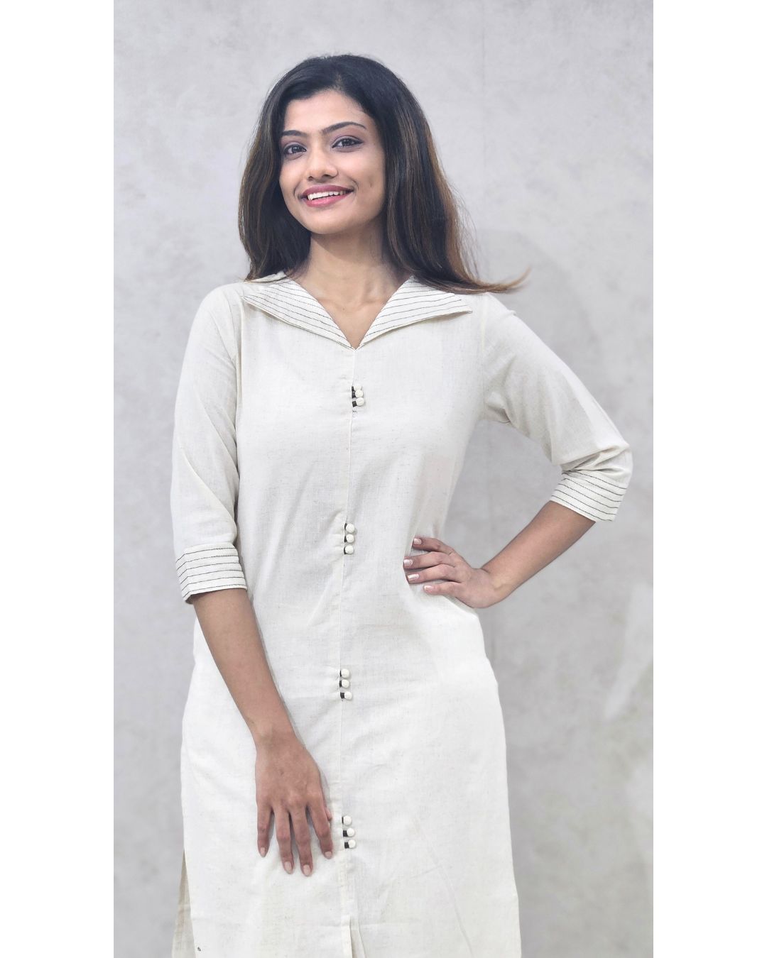 Flex Cotton Embroidered Kurta Set