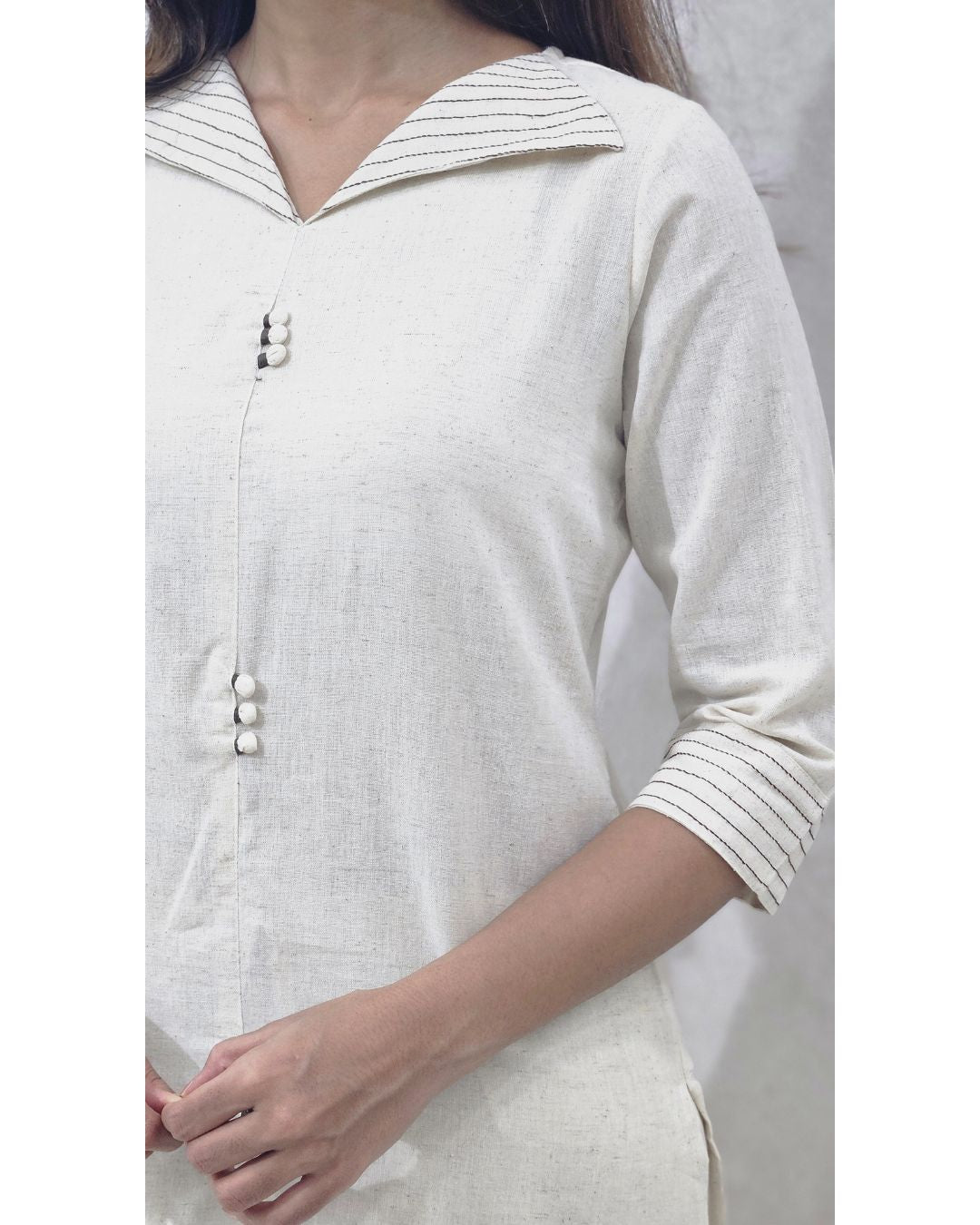 Flex Cotton Embroidered Kurta Set