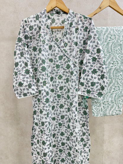 Deep Green  Cotton Kurta Set